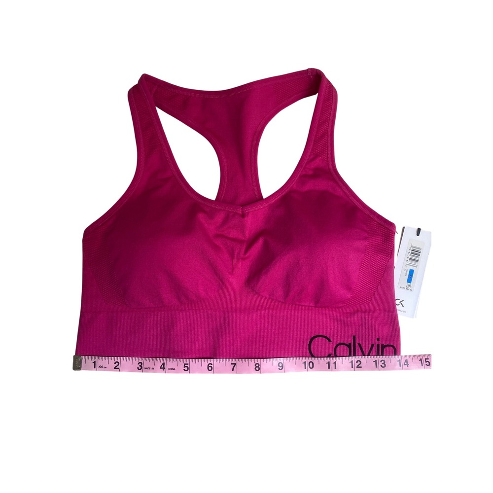 Calvin Klein Performance Pink Seamless Racerback Sports Bra NWT XL - Picture 6 of 6
